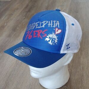 NWT Zephyr NBA Philadelphia 76ers Women's Trucker Snapback Cap Hat